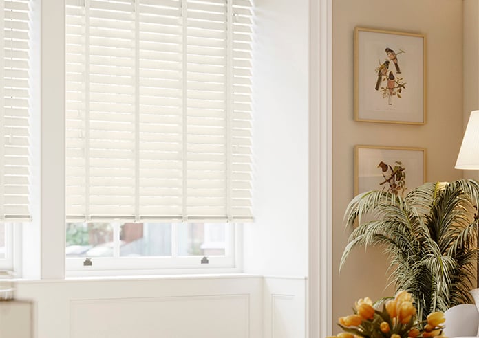 Ecowood Deluxe, Ivory Cream Satin - Motorised Venetian Blind - Image 5